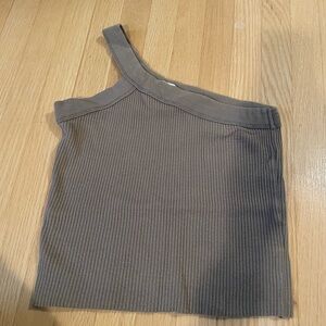 Cotton On Ribbed Top in Gray